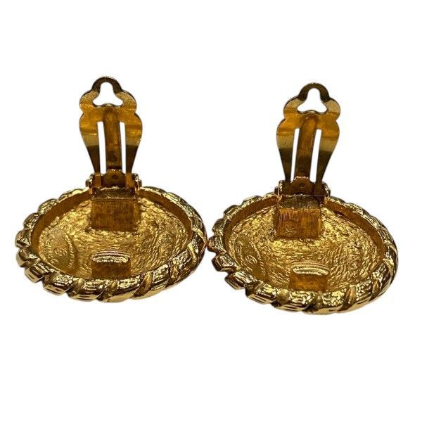 Chanel CC Logo Gold Vintage Earrings