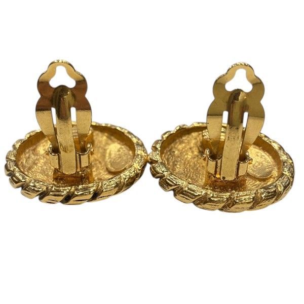 Chanel CC Logo Gold Vintage Earrings