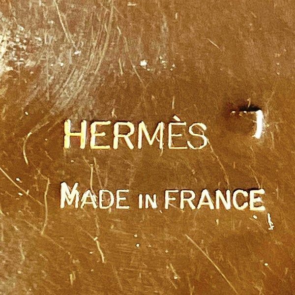 Hermes Enamel Cloisonne Brooch Gold Red