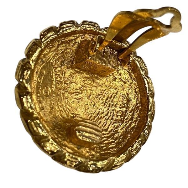 Chanel CC Logo Gold Vintage Earrings