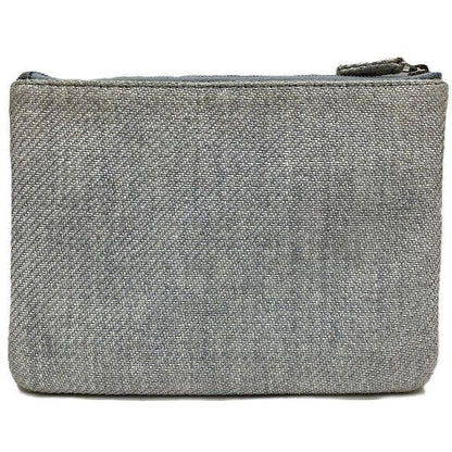 Chanel Deauville Pouch Raffia Light Gray