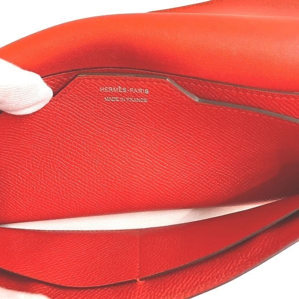 Hermes Passant Compact Orange Bifold Wallet