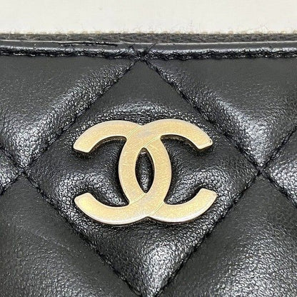 Chanel Quilted Lambskin Zip Around Wallet