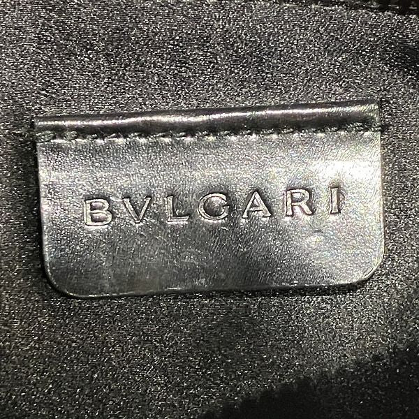 Bvlgari Logo Canvas Mini Shoulder Bag Black White