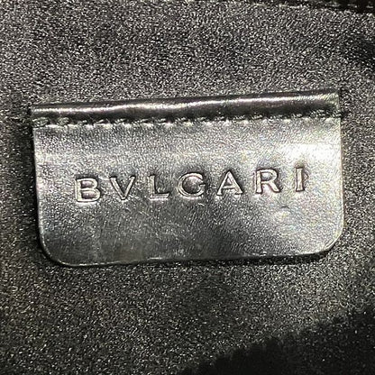 Bvlgari Logo Canvas Mini Shoulder Bag Black White