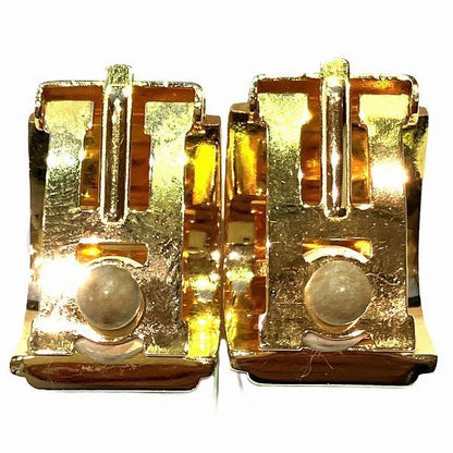 Hermes Enamel Earrings White Blue Yellow