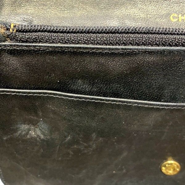 Chanel Lambskin CC Logo Bifold Wallet