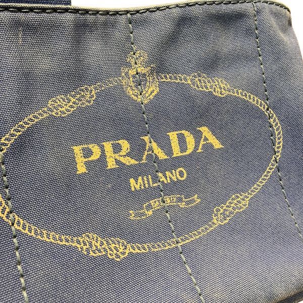 Prada Canapa Blue Canvas Tote