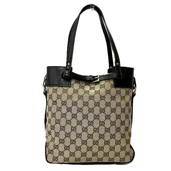Gucci GG Canvas Tote Beige Brown