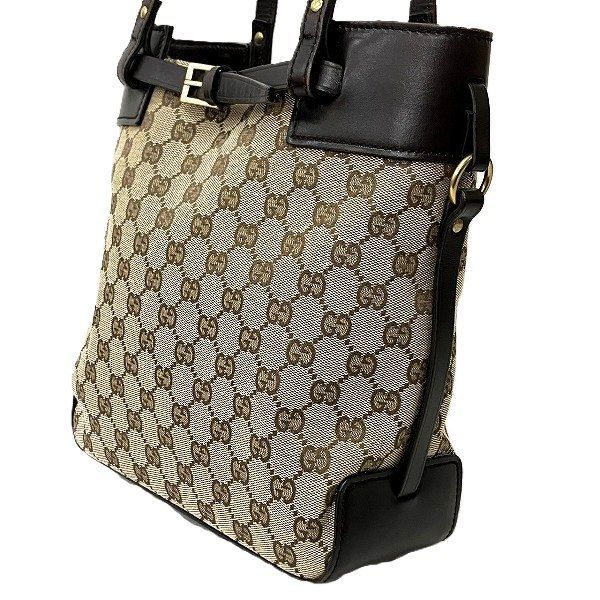 Gucci GG Canvas Tote Beige Brown