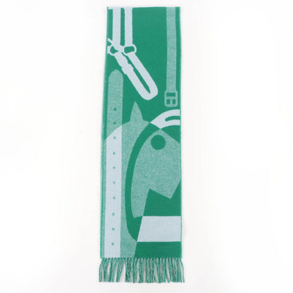 Hermes Workman Female Cashmeremuffler Steady Go Mint/ Bicolor Scarf — view 4