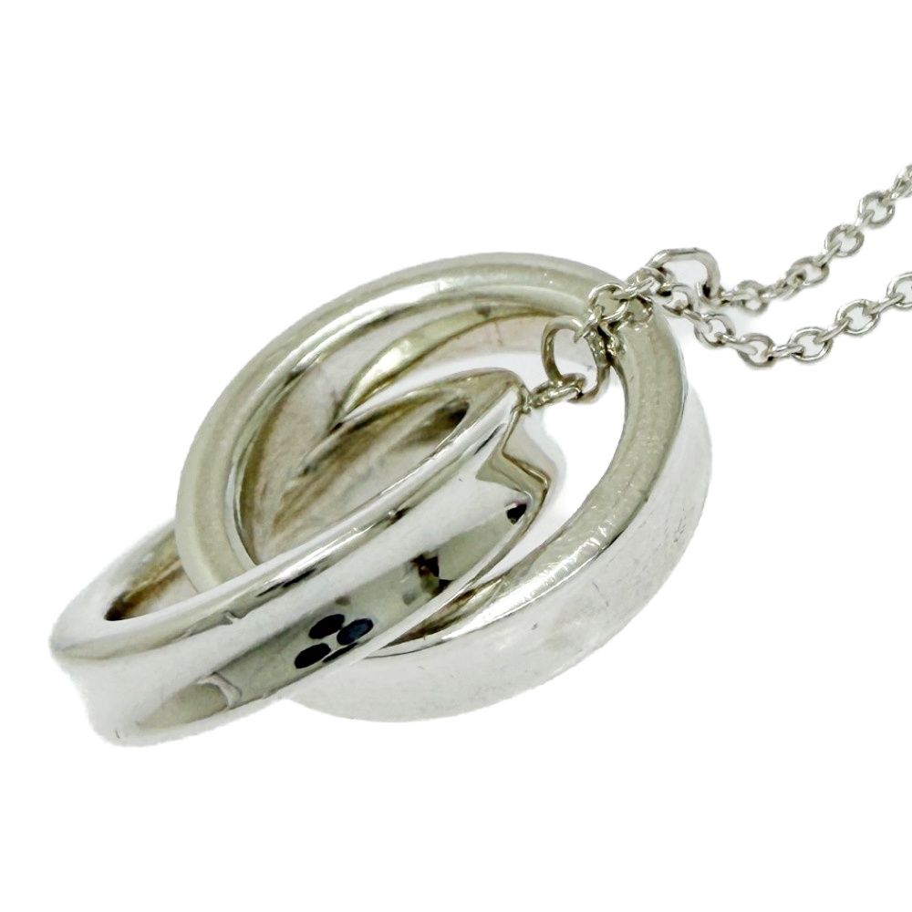 Tiffany & Co Silver Interlocking Circle Necklace — view 4