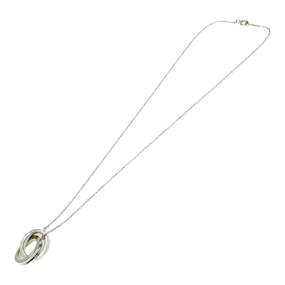 Tiffany & Co Silver Interlocking Circle Necklace — view 7