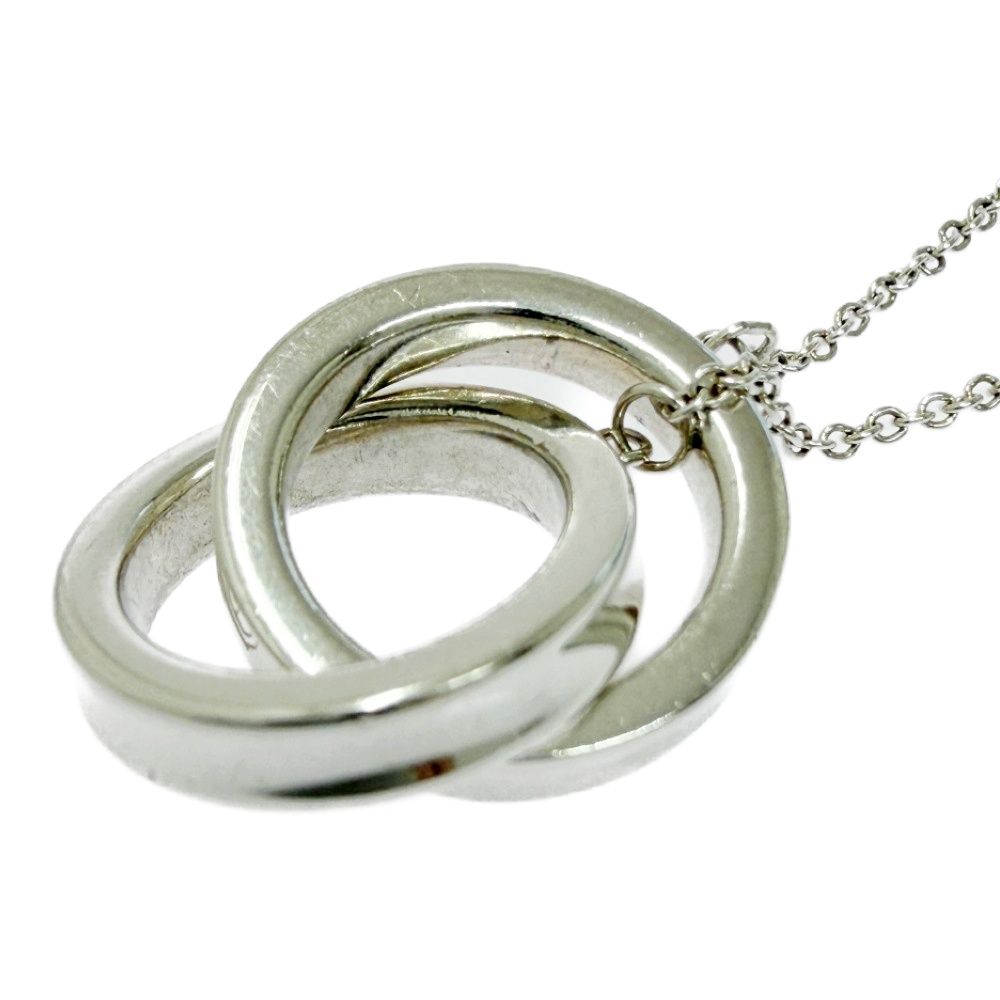 Tiffany & Co Silver Interlocking Circle Necklace — view 5