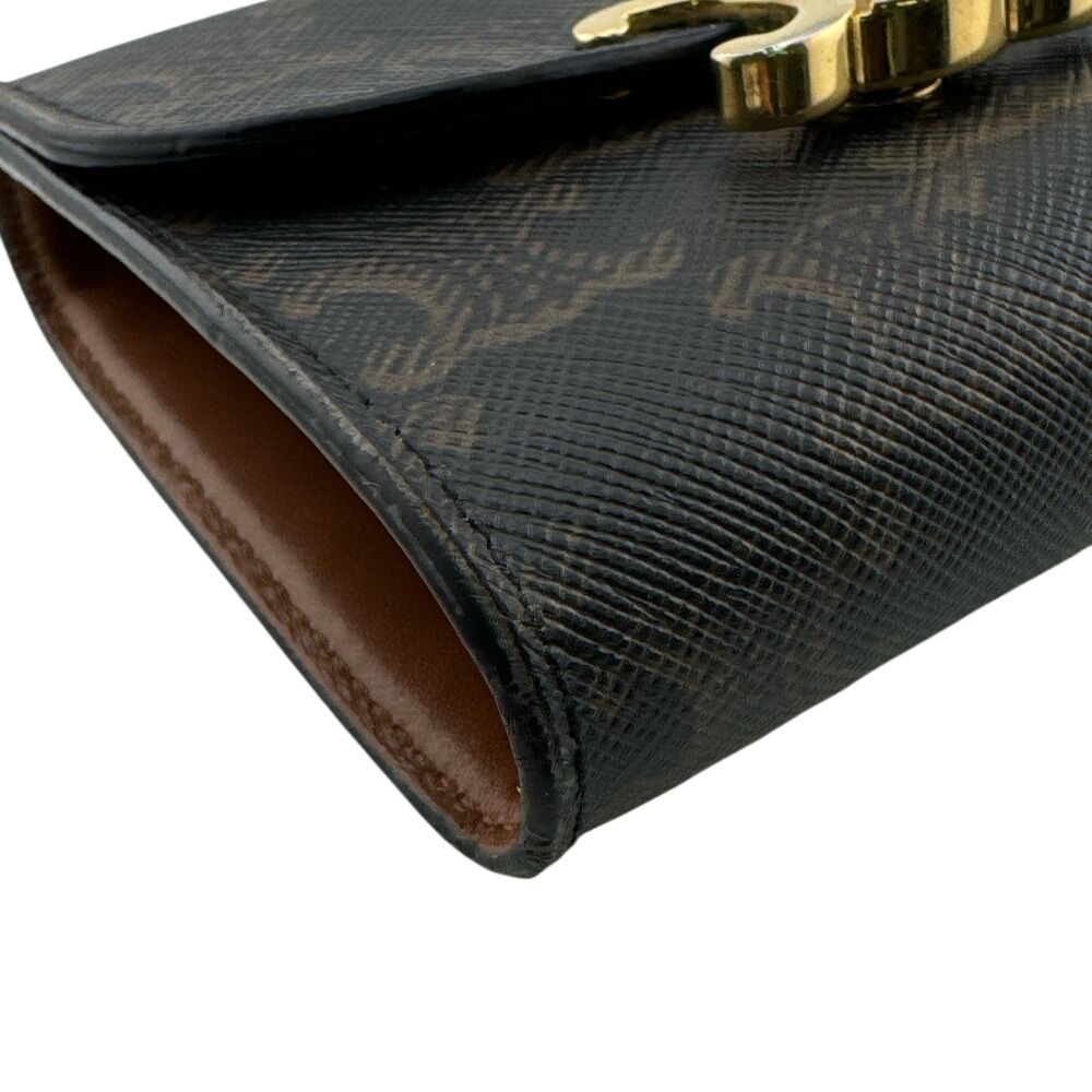 Celine Trifold Wallet Leather Brown — view 2