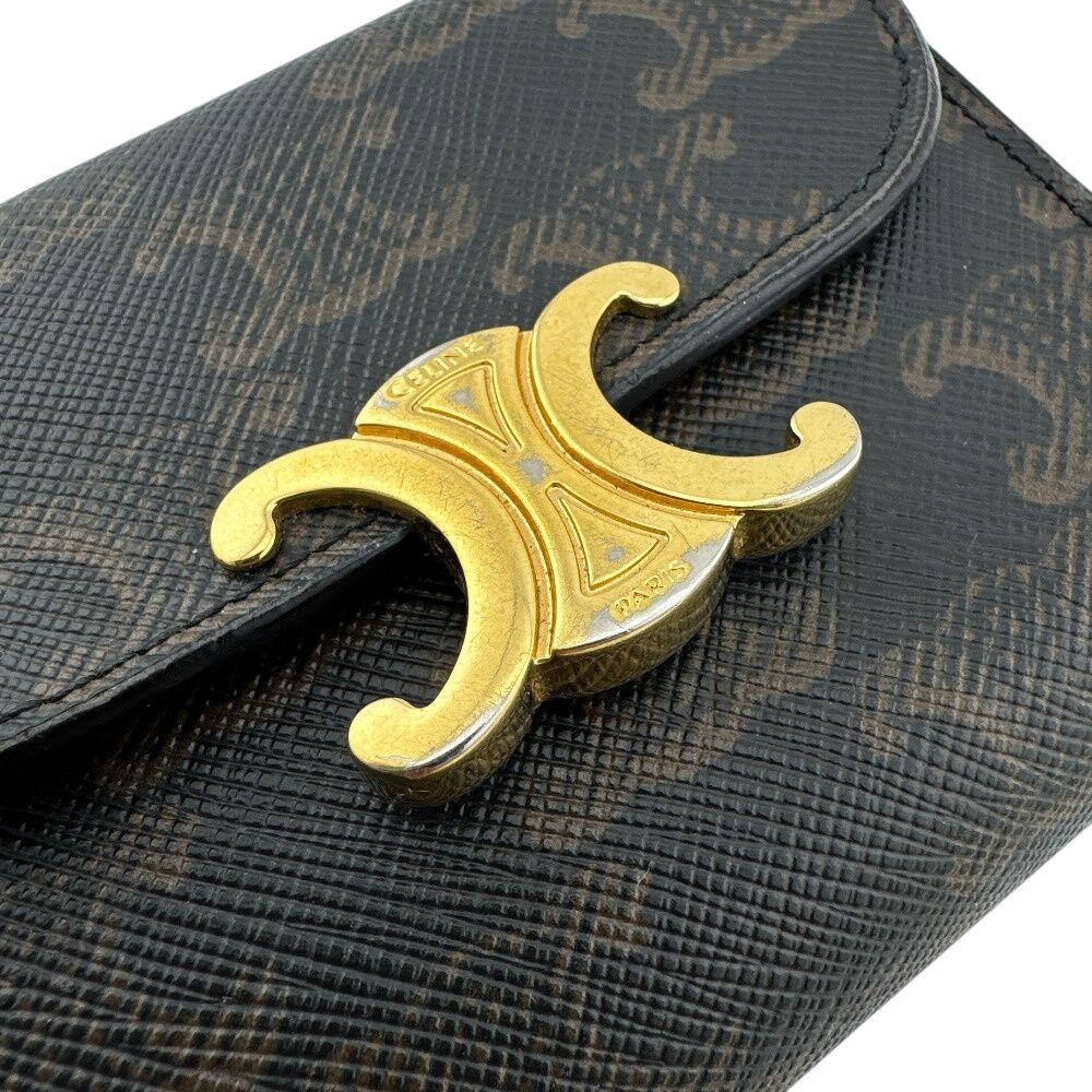 Celine Trifold Wallet Leather Brown — view 4