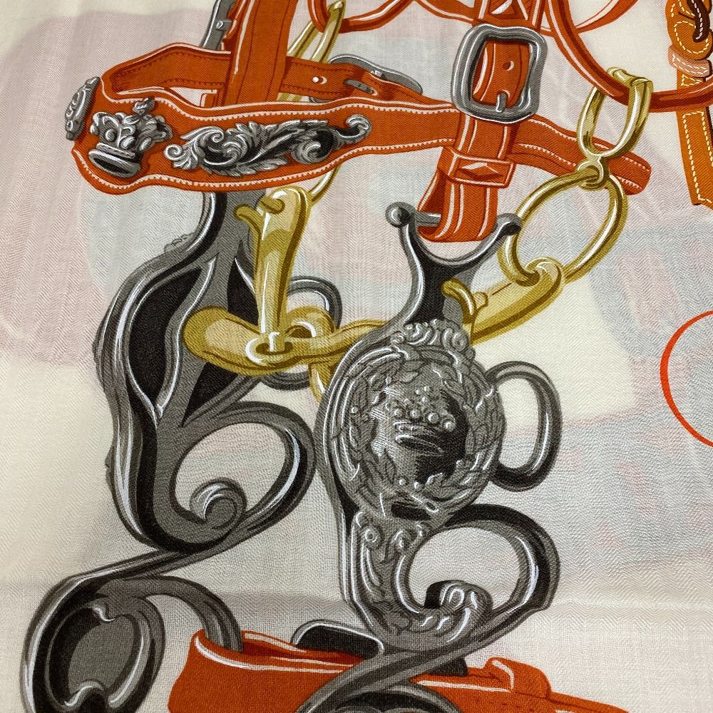Hermes Silk Shawl Scarf Carre Geant 140 Brown Multicolor — view 5