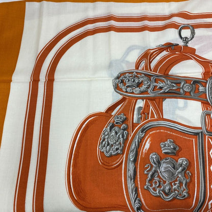 Hermes Silk Shawl Scarf Carre Geant 140 Brown Multicolor — view 4