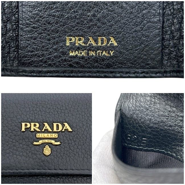 Prada 6 Key Case Black Nero Leather Holder — view 4