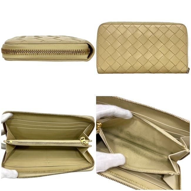 Bottega Veneta Zip Around Wallet Beige — view 2