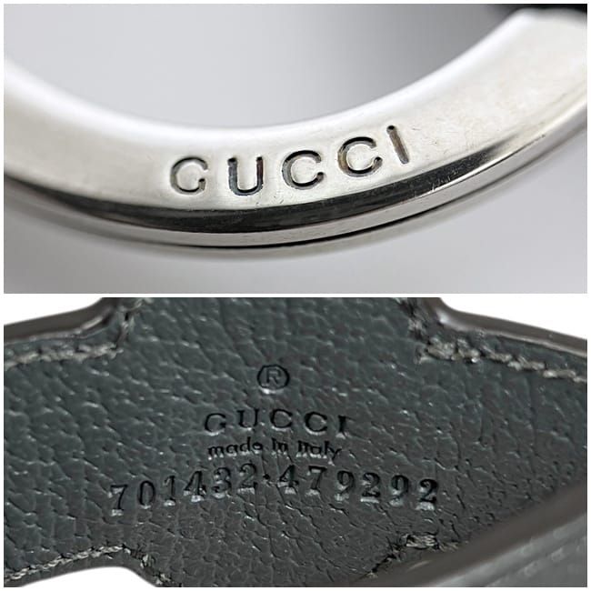 Gucci Key Ring Black Gray — view 7