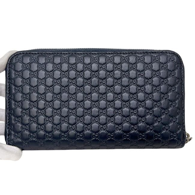 Gucci Zip Around Wallet Navy Micro — view 9