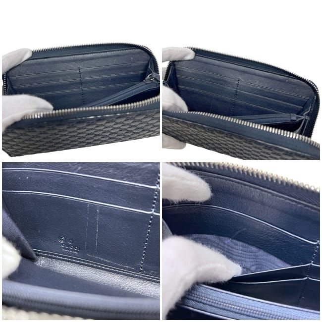Gucci Zip Around Wallet Navy Micro — view 3