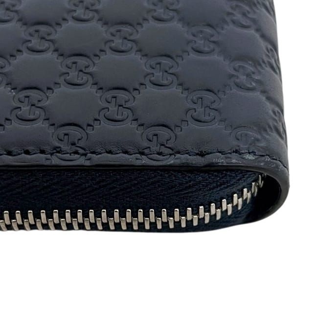 Gucci Zip Around Wallet Navy Micro — view 6