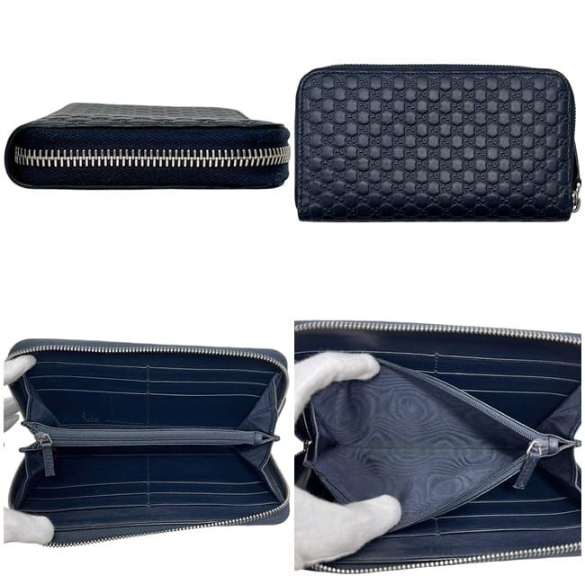 Gucci Zip Around Wallet Navy Micro — view 2