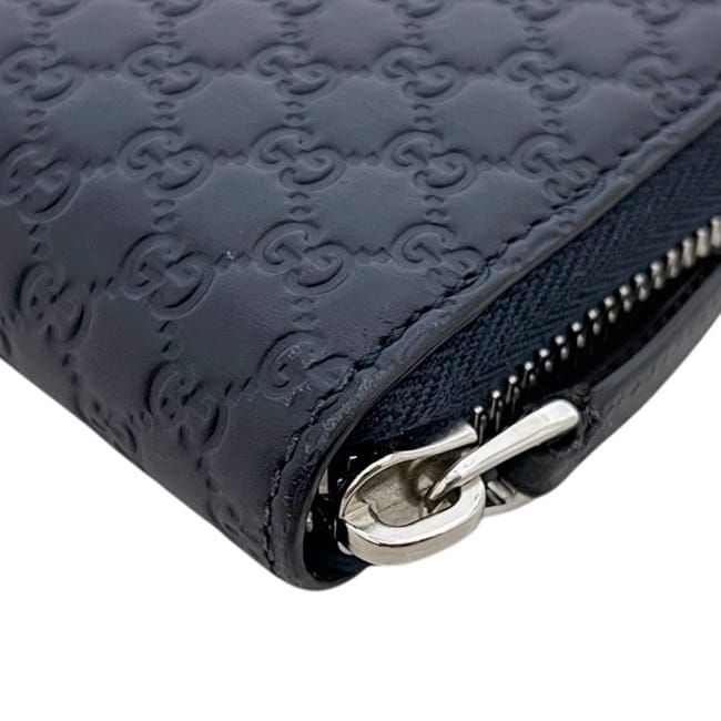 Gucci Zip Around Wallet Navy Micro — view 5