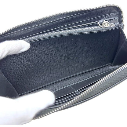 Prada Zip Around Wallet Black Nero — view 6