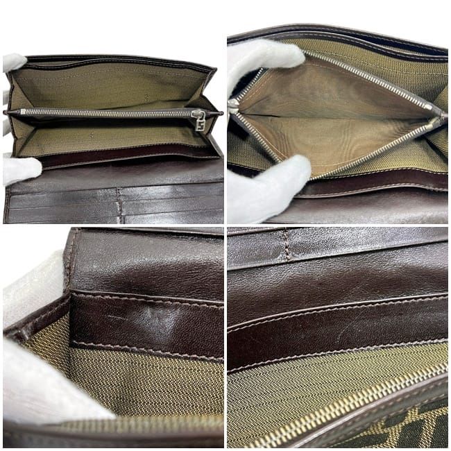 Fendi Bifold Wallet Khaki Green Brown Zucca — view 3