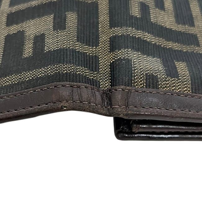 Fendi Bifold Wallet Khaki Green Brown Zucca — view 8
