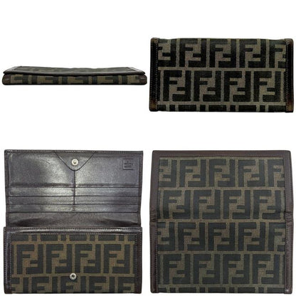 Fendi Bifold Wallet Khaki Green Brown Zucca — view 2