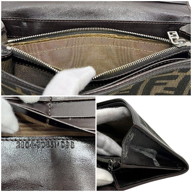 Fendi Bifold Wallet Khaki Green Brown Zucca — view 4