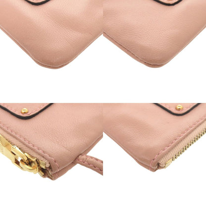 Loewe Logo Leather Pink Coin Case — view 3