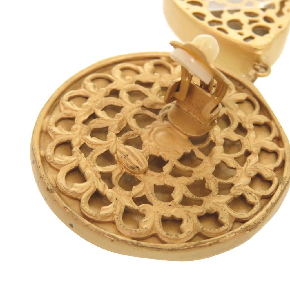 Dolce & Gabbana Logo Brass Crystal Gold Earrings — view 8