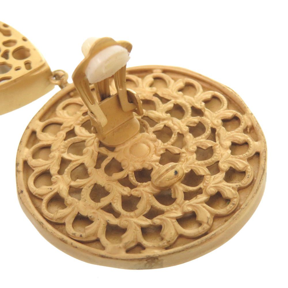 Dolce & Gabbana Logo Brass Crystal Gold Earrings — view 9