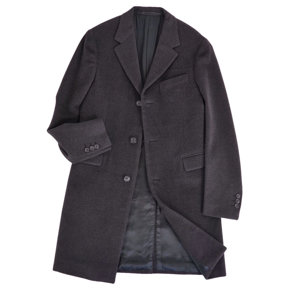 Prada Coat Chester Long Wool Cashmi Dark Gray — view 2