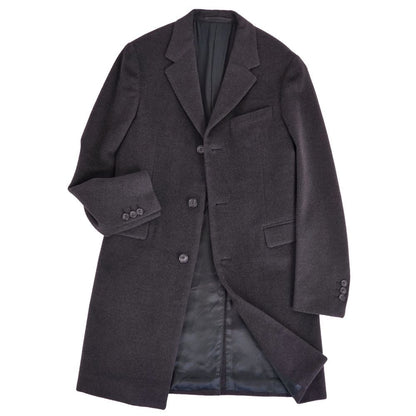 Prada Coat Chester Long Wool Cashmi Dark Gray — view 2