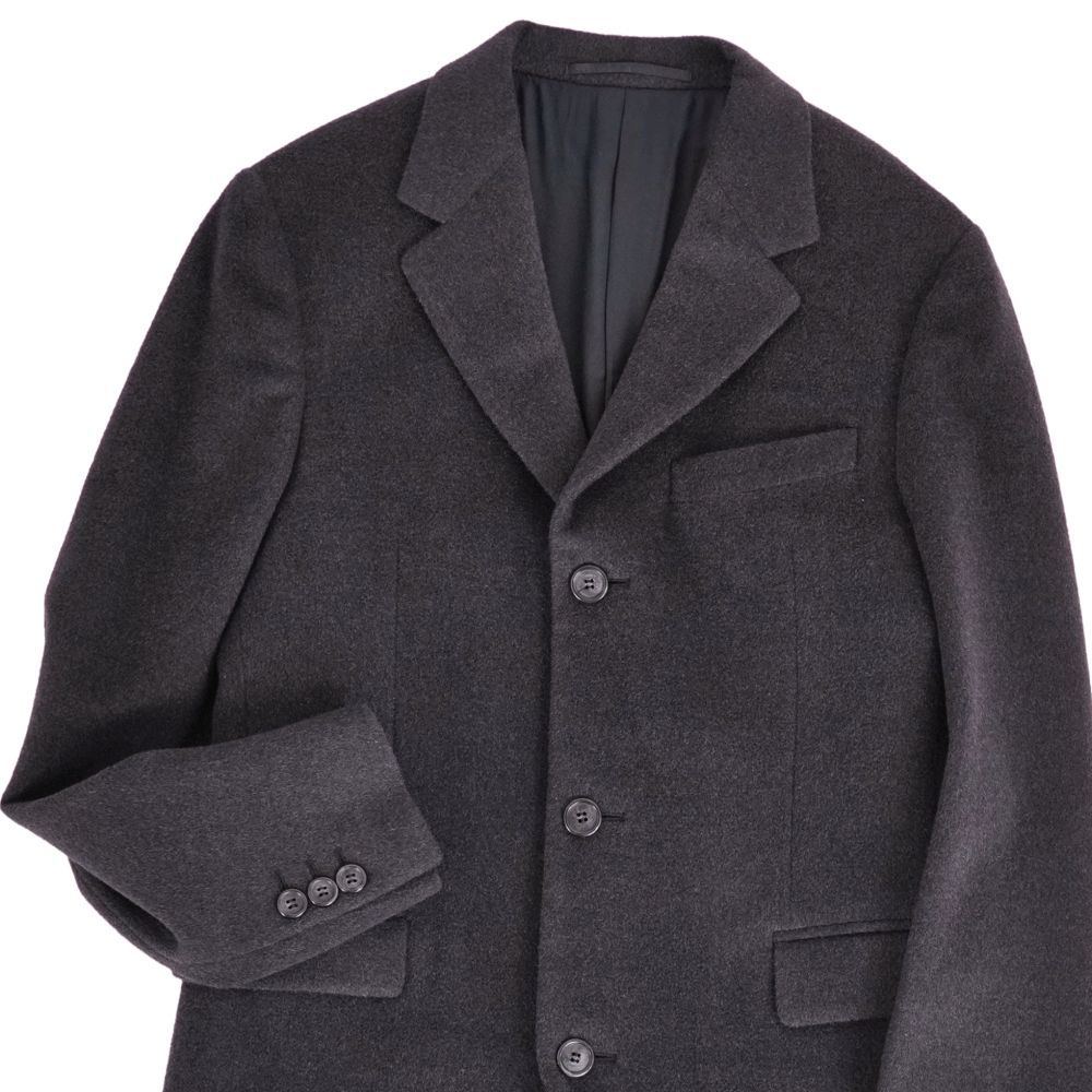 Prada Coat Chester Long Wool Cashmi Dark Gray — view 3