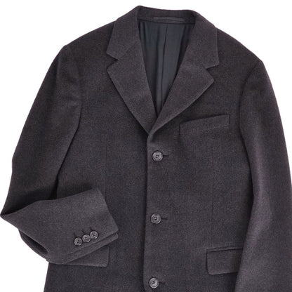 Prada Coat Chester Long Wool Cashmi Dark Gray — view 3