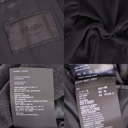 Prada Coat Chester Long Wool Cashmi Dark Gray — view 7