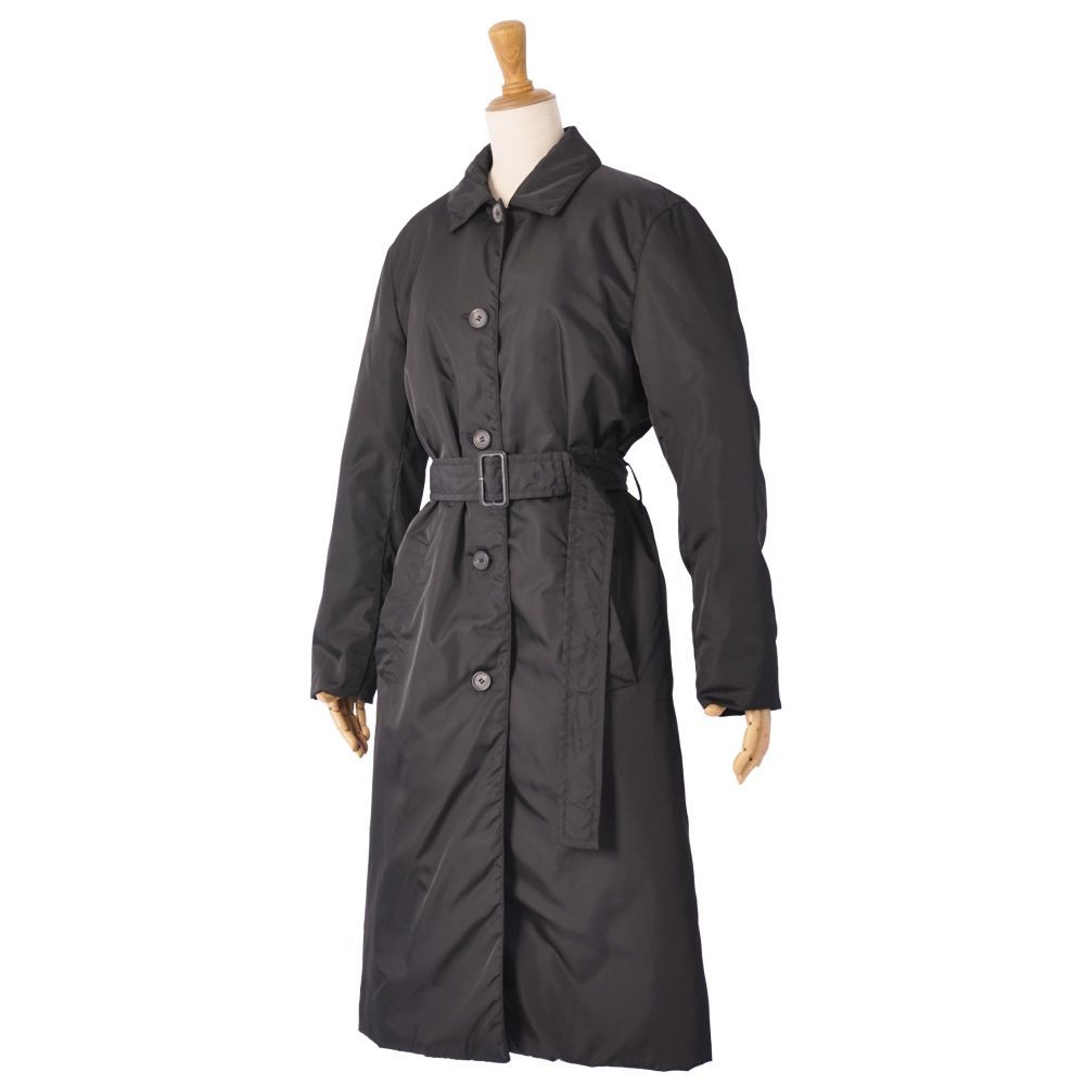 Prada Coat Belted Long Nylon Padded — view 5