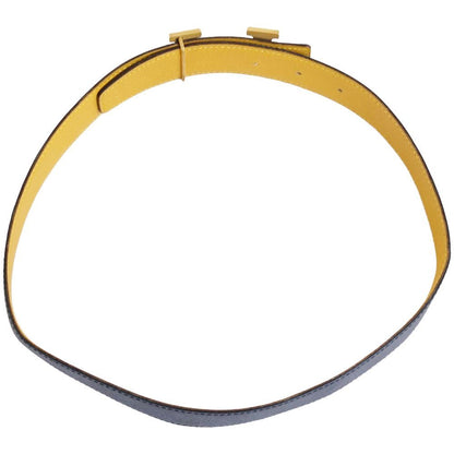 Hermes Vintage Belt Leather Riba Navyyellow — view 5