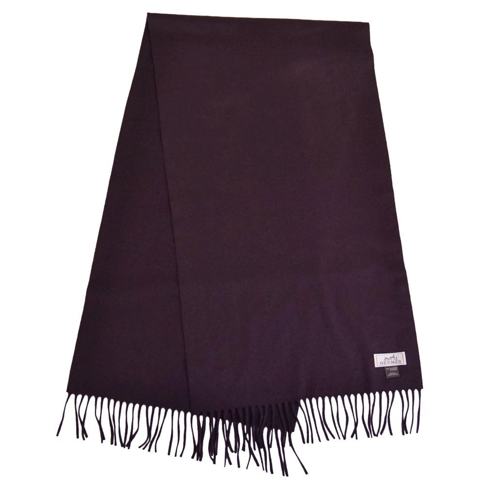 Hermes Scarf Shawl Cashmere Fringe — view 2