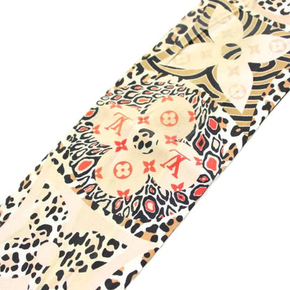 Louis Vuitton Bandeau Jungle Mania Scarf Logo Leopard Print Silk Ku Oh — view 5