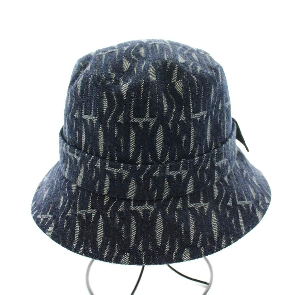 Dior Teddy Allover Small Brim Bucket Hat Denim Logo 58 — view 3