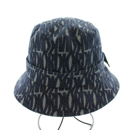 Dior Teddy Allover Small Brim Bucket Hat Denim Logo 58 — view 3