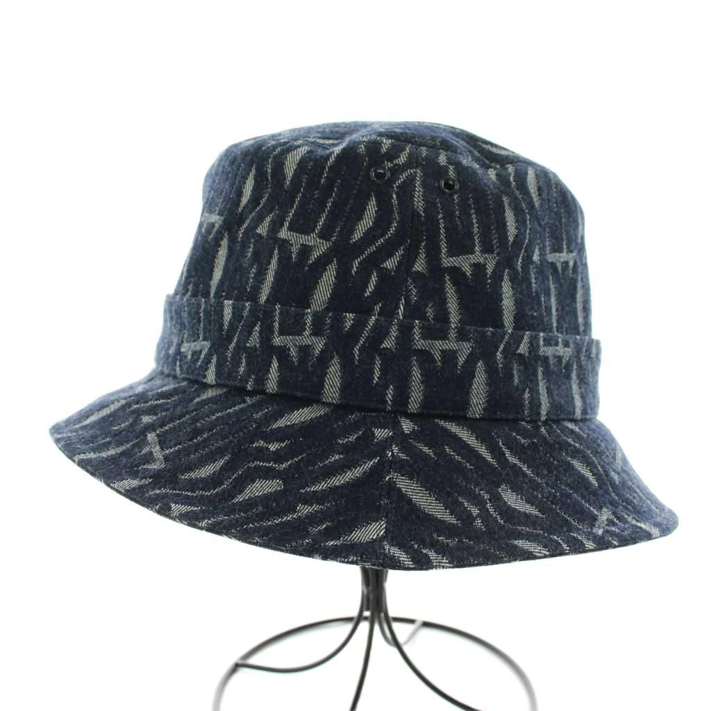 Dior Teddy Allover Small Brim Bucket Hat Denim Logo 58 — view 2